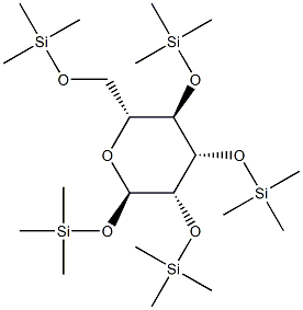 Trimethylsilyl 2-O,3-O,4-O,6-O-tetrakis(trimethylsilyl)-α-D-mannopyranoside 结构式