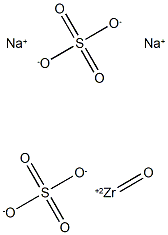 disodium oxobis[sulphato(2-)-O]zirconate(2-) Struktur