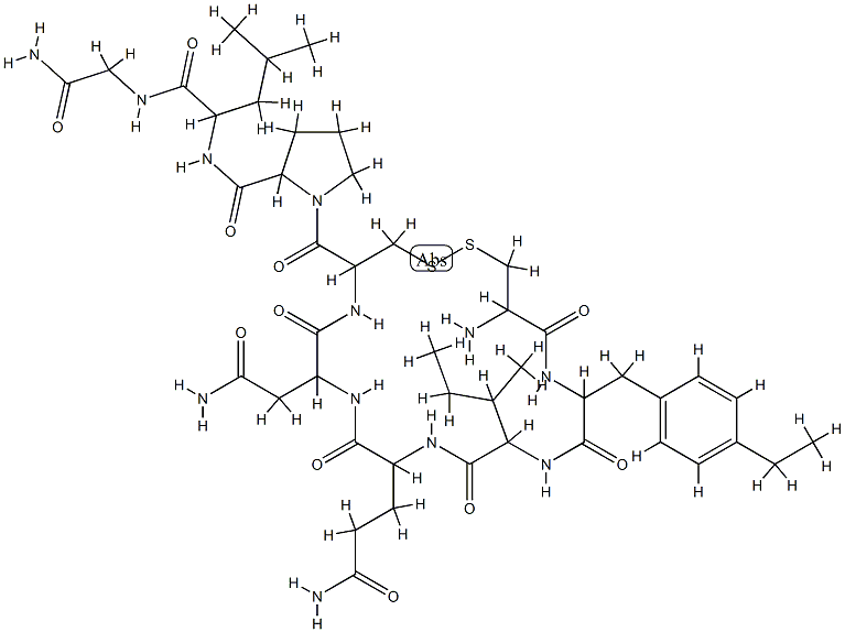 Oxytocin, (4-ethyl-phe)(2)- Structure