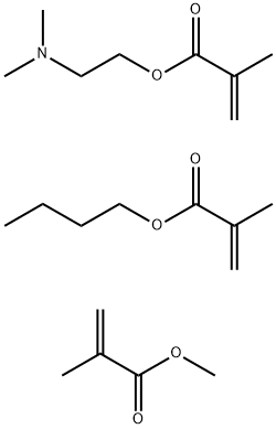 2-Propenoic acid, 2-methyl-, butyl ester, polymer with 2-(dimethylamino)ethyl 2-methyl-2-propenoate and methyl 2-methyl-2-propenoate Struktur