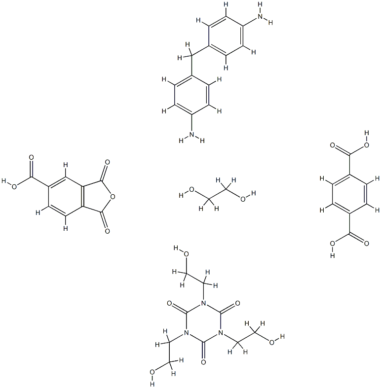1,4-벤젠디카르복실산,1,3-디히드로-1,3-디옥소-5-이소벤조푸란카르복실산,1,2-에탄디올,4,4'-메틸렌비스[벤젠아민]및1,3,5-트리스(2-히드록시에틸)-1,3,5-트리아진-2,4,6(1H,3H,5H)-트리온1,3,5-트리스(2-히드록시에틸)-1,3,5-트리아진-