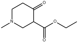 1-Methyl-4-oxopiperidin-3-carboxylic acid ethyl ester Structure