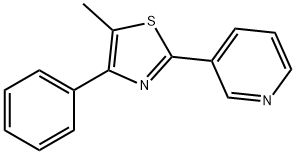 5-甲基-4-苯基-2-(3-吡啶基)噻唑, 25021-37-8, 结构式