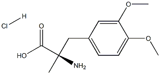 D-3-(3,4-二甲氧基苯基)-2-甲基丙氨酸盐酸盐, 2503-41-5, 结构式