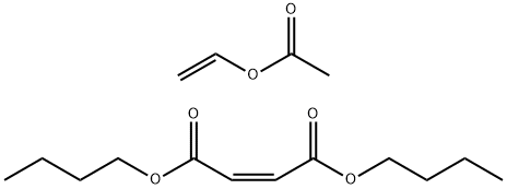 2-丁烯二酸(Z)-二丁酯与乙酸乙烯酯的聚合物,25035-90-9,结构式
