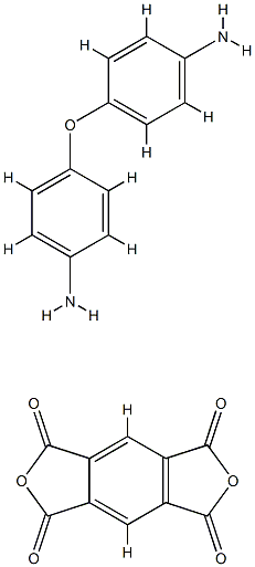 1H,3H-苯并[1,2-C:4,5-C’]二呋喃-1,3,5,7-四酮与4,4’-氧代双苯胺的聚合物 结构式