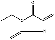 2-Propenoic acid, ethyl ester, polymer with 2-propenenitrile Structure