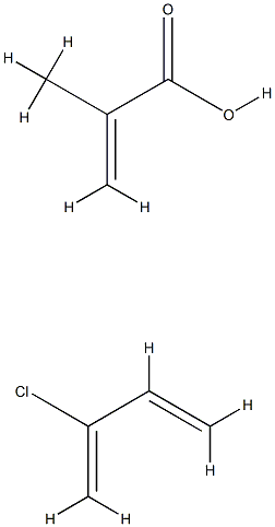 2-甲基丙烯酸与2-氯-1,3-丁二烯的聚合物,25053-30-9,结构式
