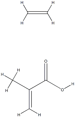 2-甲基丙烯酸与乙烯的聚合物,25053-53-6,结构式