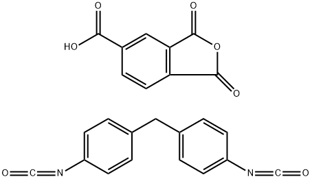 三苯六甲酸酐与1,1'-亚甲基双(4-异氰酸酯苯)的共聚物,25053-57-0,结构式
