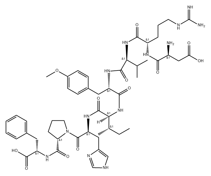 angiotensin II, des-Asp(1)-Me-Tyr(4)- Structure