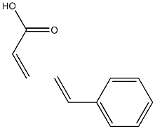 2-Propenoic acid, polymer with ethenylbenzene Struktur