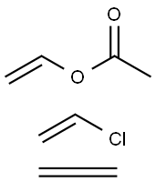 乙酸乙烯酯与氯乙烯和乙烯的聚合物, 25085-46-5, 结构式