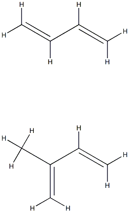 1,3-丁二烯与2-甲基-1,3-丁二烯的聚合物 结构式