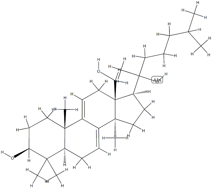 (20ξ)-Lanosta-7,9(11)-diene-3β,18,20-triol Struktur