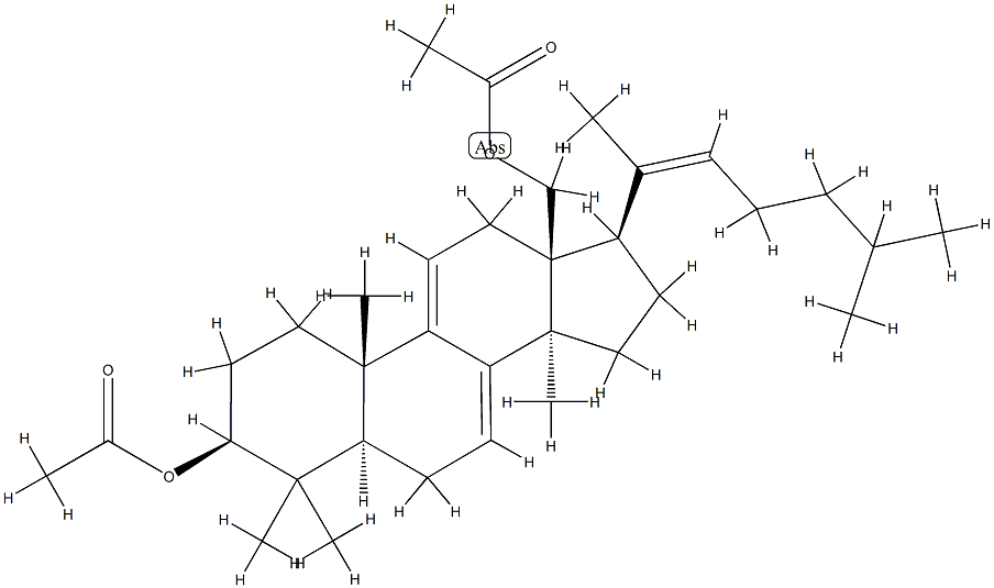 5α-Lanosta-7,9(11),20(22)-triene-3β,18-diol diacetate Structure