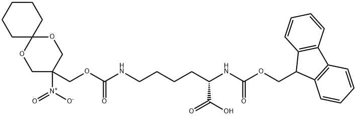 251316-95-7 N2-[(9H-芴-9-基甲氧基)羰基]-N6-[[(3-硝基-1,5-二氧杂螺[5.5]十一烷-3-基)甲氧基]羰基]-L-赖氨酸