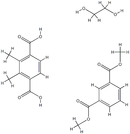 1,3-苯二甲酸二甲酯与二甲基-1,4-苯二甲酸酯和1,2-乙二醇的聚合物, 25135-73-3, 结构式