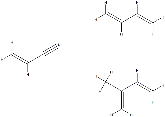 2-Propenenitrile, polymer with 1,3-butadiene and 2-methyl-1,3-butadiene Struktur