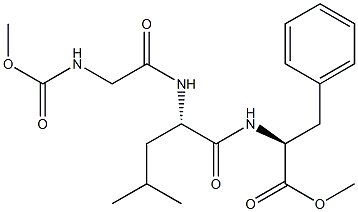 (Methoxycarbonyl)Gly-L-Leu-L-Phe-OMe Struktur