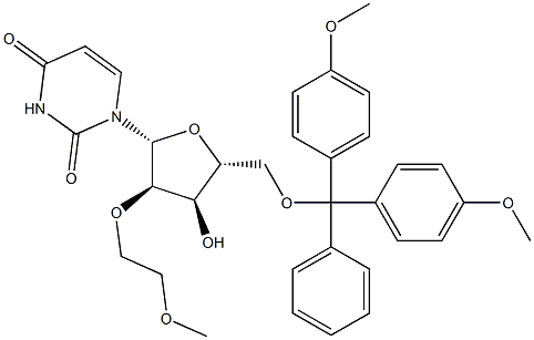 5'-O-DMTr- 2'-O-(2-Methoxyethyl)-uridine Struktur