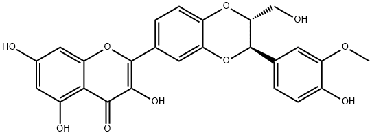 2,3-脱氢水飞蓟宾A,25166-14-7,结构式