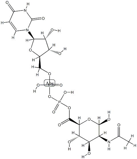 uridine diphosphate N-acetyl-D-mannosaminuronic acid Struktur