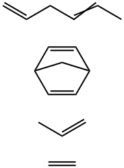 Bicyclo[2.2.1]hepta-2,5-diene, polymer with ethene, 1,4-hexadiene and 1-propene Structure