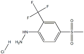 (4-Methylsulfonyl-2-(trifluoromethyl)phenylhydrazinehydrochloride Structure
