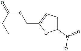5-ニトロフルフリル=プロピオナート 化学構造式