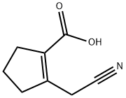 1-Cyclopentene-1-carboxylicacid,2-(cyanomethyl)-(8CI) 结构式
