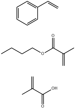 2-Propenoic acid, 2-methyl-, polymer with butyl 2-methyl-2-propenoate and ethenylbenzene 结构式