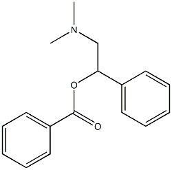 α-[(ジメチルアミノ)メチル]ベンジル=ベンゾアート 化学構造式