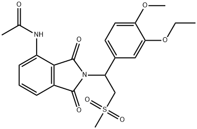 253168-86-4 (R,S)-2-[1-(3-乙氧基-4-甲氧基苯基)-2-甲磺酰基乙基]-4-乙酰基氨基异吲哚啉-1,3-二酮