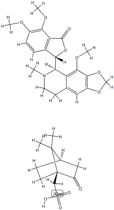 Narcotine, 2-oxo-10-bornanesulfonate  Struktur