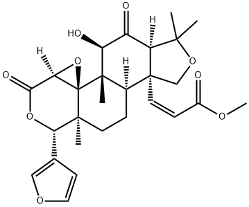 7-Deoxo-4-deoxy-4,19-epoxy-7β-hydroxy-6-oxoobacunoic acid methyl ester Struktur