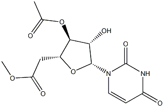 1-(3-O,5-O-Diacetyl-β-D-arabinofuranosyl)uracil 结构式