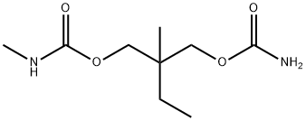 2-(Carbamoyloxymethyl)-2-methylbutyl=N-methylcarbamate Struktur