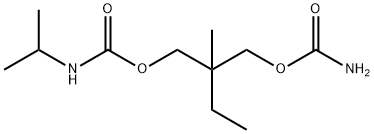 2-(カルバモイルオキシメチル)-2-メチルブチル=イソプロピルカルバマート 化学構造式