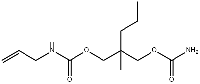 2-(Carbamoyloxymethyl)-2-methylpentyl=allylcarbamate Struktur