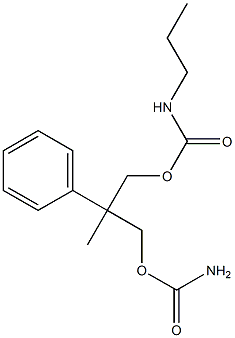 N-Propylcarbamic acid β-(carbamoyloxymethyl)-β-methylphenethyl ester 结构式