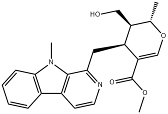 (2S)-3α-Hydroxymethyl-3,4-dihydro-2β-methyl-4α-[(9-methyl-9H-pyrido[3,4-b]indol-1-yl)methyl]-2H-pyran-5-carboxylic acid methyl ester|化合物 T29911