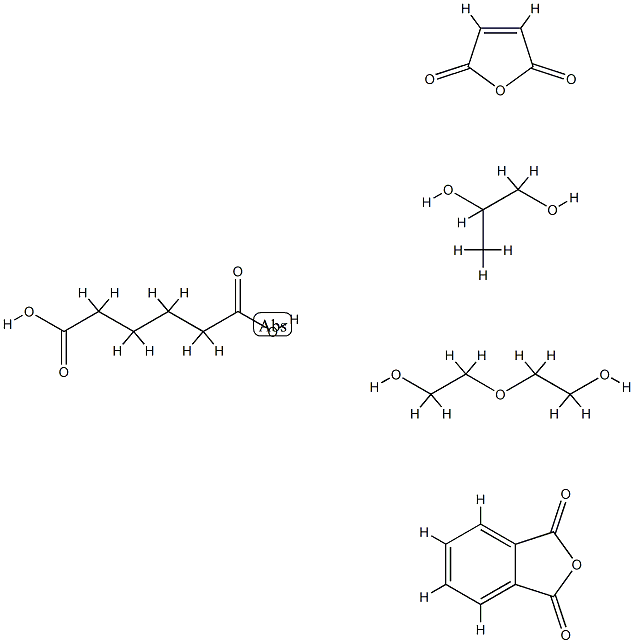 Hexanedioic acid, polymer with 2,5-furandione, 1,3-isobenzofurandione, 2,2-oxybisethanol and 1,2-propanediol Struktur