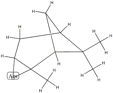 2,7,7-Trimethyl-3-oxatricyclo(4.1.1.0(sup 2,4))octane 结构式