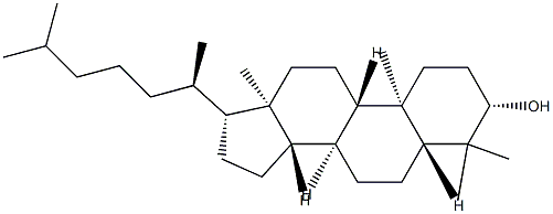 4,4-ジメチル-5α-コレスタン-3β-オール 化学構造式
