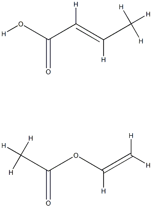 2-丁烯酸与乙酸乙烯基酯的聚合物, 25609-89-6, 结构式