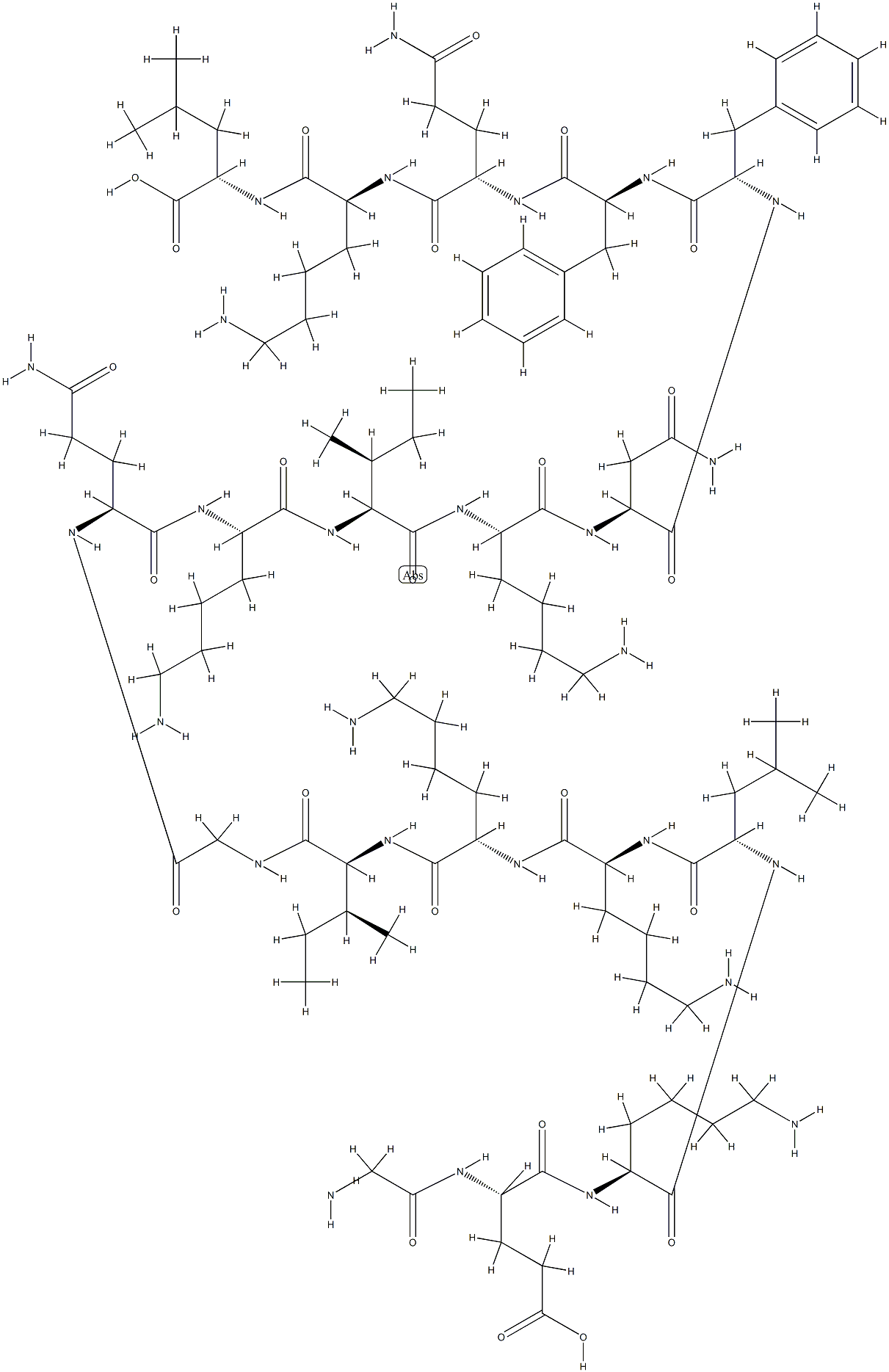 抗菌肽CRAMP-18, 256639-17-5, 结构式
