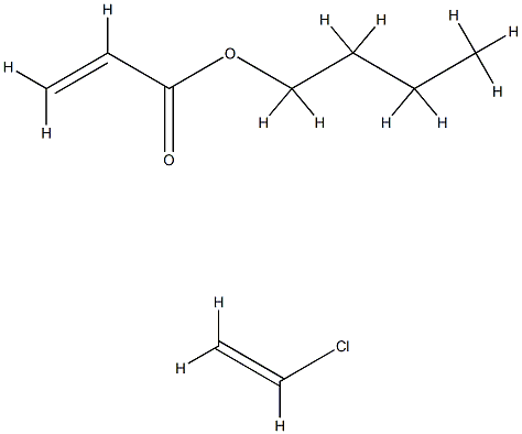 2-Propenoic acid, butyl ester, polymer with chloroethene Structure
