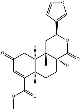 (2S)-2-(3-Furyl)-1,4,4aα,5,6,6a,9,10,10aα,10b-decahydro-6aα,10bβ-dimethyl-4,9-dioxo-2H-naphtho[2,1-c]pyran-7-carboxylic acid methyl ester Structure