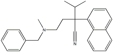 1-NAPHTHALENEACETONITRILE, alpha-(2-(N-BENZYL-N-METHYLAMINO)ETHYL)-alp ha-ISOPROP Structure
